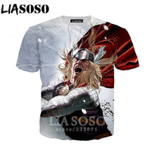 Load image into Gallery viewer, LIASOSO Summer New Men Women Sweatshirt 3D Print Movie Thor Loki T Shirt Fashion Short Sleeve Top Round Nneck Pullover B092-05