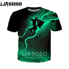 Load image into Gallery viewer, LIASOSO Summer New Men Women Sweatshirt 3D Print Movie Thor Loki T Shirt Fashion Short Sleeve Top Round Nneck Pullover B092-05