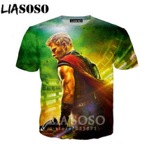 Load image into Gallery viewer, LIASOSO Summer New Men Women Sweatshirt 3D Print Movie Thor Loki T Shirt Fashion Short Sleeve Top Round Nneck Pullover B092-05