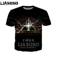 Load image into Gallery viewer, LIASOSO Summer New Men Women Sweatshirt 3D Print Movie Thor Loki T Shirt Fashion Short Sleeve Top Round Nneck Pullover B092-05