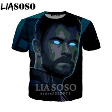 Load image into Gallery viewer, LIASOSO Summer New Men Women Sweatshirt 3D Print Movie Thor Loki T Shirt Fashion Short Sleeve Top Round Nneck Pullover B092-05