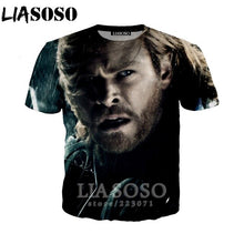 Load image into Gallery viewer, LIASOSO Summer New Men Women Sweatshirt 3D Print Movie Thor Loki T Shirt Fashion Short Sleeve Top Round Nneck Pullover B092-05