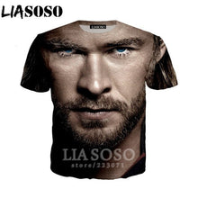 Load image into Gallery viewer, LIASOSO Summer New Men Women Sweatshirt 3D Print Movie Thor Loki T Shirt Fashion Short Sleeve Top Round Nneck Pullover B092-05