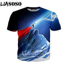 Load image into Gallery viewer, LIASOSO Summer New Men Women Sweatshirt 3D Print Movie Thor Loki T Shirt Fashion Short Sleeve Top Round Nneck Pullover B092-05