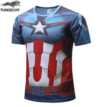 Load image into Gallery viewer, Free shipping 2019 t-shirt Superman/Batman/spider man/captain America /Hulk/Iron Man / t shirt men fitness shirts men t shirts