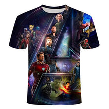 Load image into Gallery viewer, S-6XL 3D print T-shirt male spider-man deadpool avengers 4 short-sleeved marvel 10th anniversary student loose-fitting trend