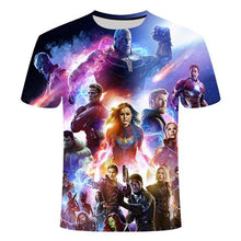 Load image into Gallery viewer, S-6XL 3D print T-shirt male spider-man deadpool avengers 4 short-sleeved marvel 10th anniversary student loose-fitting trend