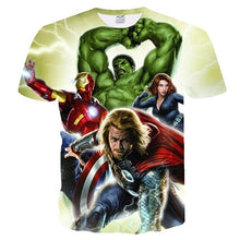 Load image into Gallery viewer, Avengers T Shirt Ironman Captain America Iron men Hawkeye Black Widow Marvel T-shirt Super hero Custom Made 3D Print Tee Shirt