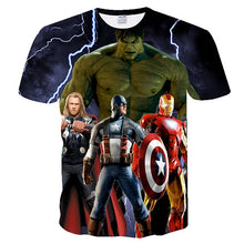 Load image into Gallery viewer, Avengers T Shirt Ironman Captain America Iron men Hawkeye Black Widow Marvel T-shirt Super hero Custom Made 3D Print Tee Shirt