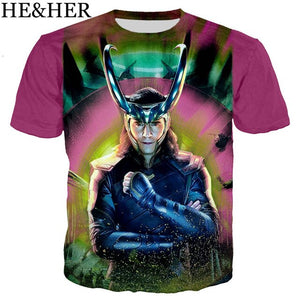 Thor The Dark World Loki funny t shirt men/women 3D printed t-shirts Short sleeve Harajuku style tshirt streetwear tops
