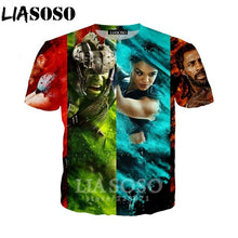 Load image into Gallery viewer, LIASOSO Summer New Men Women Sweatshirt 3D Print Movie Thor Loki T Shirt Fashion Short Sleeve Top Round Nneck Pullover B092-06