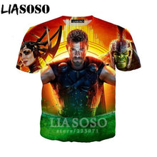 Load image into Gallery viewer, LIASOSO Summer New Men Women Sweatshirt 3D Print Movie Thor Loki T Shirt Fashion Short Sleeve Top Round Nneck Pullover B092-06