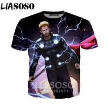 Load image into Gallery viewer, LIASOSO Summer New Men Women Sweatshirt 3D Print Movie Thor Loki T Shirt Fashion Short Sleeve Top Round Nneck Pullover B092-06