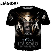 Load image into Gallery viewer, LIASOSO Summer New Men Women Sweatshirt 3D Print Movie Thor Loki T Shirt Fashion Short Sleeve Top Round Nneck Pullover B092-06