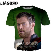Load image into Gallery viewer, LIASOSO Summer New Men Women Sweatshirt 3D Print Movie Thor Loki T Shirt Fashion Short Sleeve Top Round Nneck Pullover B092-06