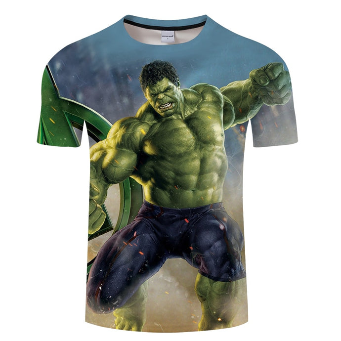 New Fashion Superhero Hulk Printed T-Shirt Men Women The Avengers Design Tee Shirt Homme Short Sleeve Summer Tee Tops