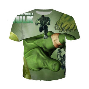 New summer top Popular Avengers Supereroe Hulk t shirt men/women 3D printed t-shirts unisex Harajuku style tshirt streetwear