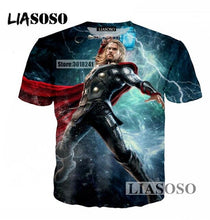 Load image into Gallery viewer, LIASOSO Casual Wild Short Sleeve Men Women T-shirt Popular Movies 3D Print Thor Ragnarok Loose Harajuku T Shirt Tops T1156