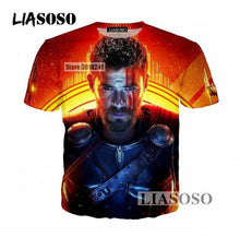Load image into Gallery viewer, LIASOSO Casual Wild Short Sleeve Men Women T-shirt Popular Movies 3D Print Thor Ragnarok Loose Harajuku T Shirt Tops T1156