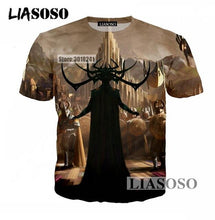 Load image into Gallery viewer, LIASOSO Casual Wild Short Sleeve Men Women T-shirt Popular Movies 3D Print Thor Ragnarok Loose Harajuku T Shirt Tops T1156