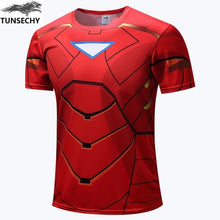 Load image into Gallery viewer, Free shipping 2019 t-shirt Superman/Batman/spider man/captain America /Hulk/Iron Man / t shirt men fitness shirts men t shirts