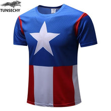 Load image into Gallery viewer, Free shipping 2019 t-shirt Superman/Batman/spider man/captain America /Hulk/Iron Man / t shirt men fitness shirts men t shirts