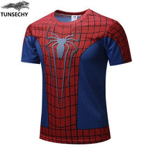Load image into Gallery viewer, Free shipping 2019 t-shirt Superman/Batman/spider man/captain America /Hulk/Iron Man / t shirt men fitness shirts men t shirts
