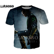 Load image into Gallery viewer, LIASOSO New Avengers Thor The Dark World Loki Men Women t-shirt hip hop 3D print streetwear Harajuku Shirts Funny Tshirt As33