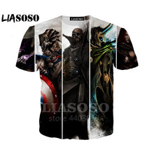 Load image into Gallery viewer, LIASOSO New Avengers Thor The Dark World Loki Men Women t-shirt hip hop 3D print streetwear Harajuku Shirts Funny Tshirt As33